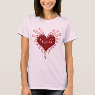 Camiseta Mim Luv você namorados