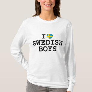 Camiseta Mim meninos do sueco do coração