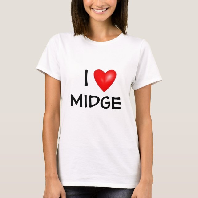 Camiseta Mim MIDGE do coração (Frente)
