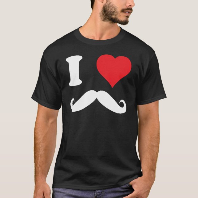 Camiseta mim moustache do coração!!! (Frente)