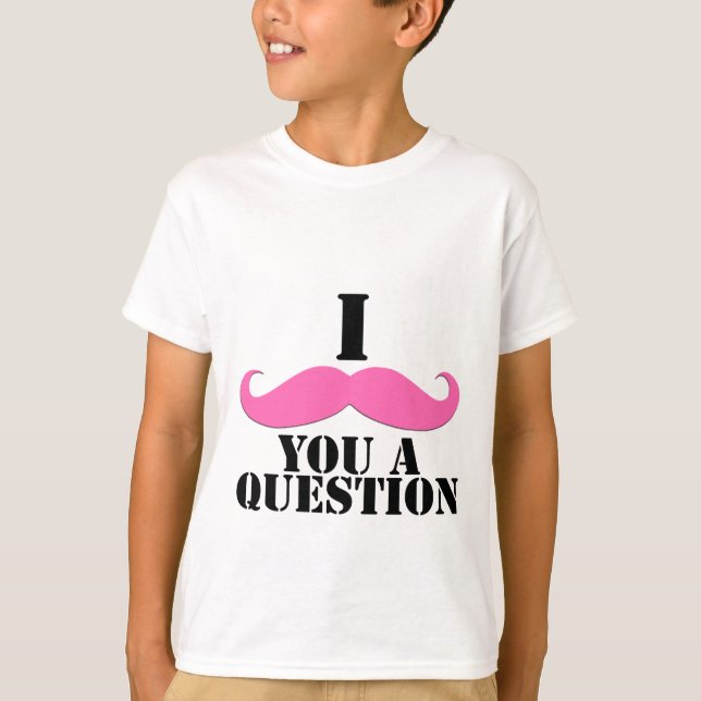 Camiseta Mim Moustache você um Moustache do rosa da (Frente)
