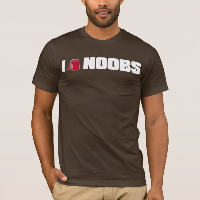 Camiseta Mim noobs (do saquinho de chá) (Frente)