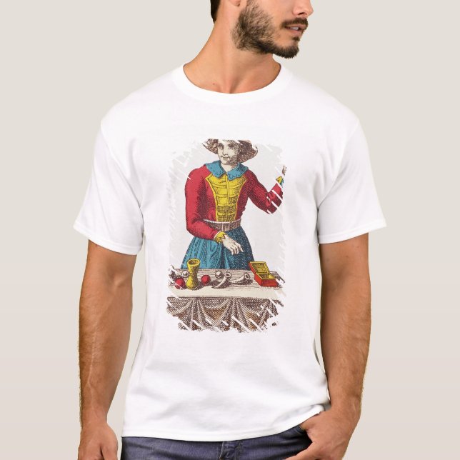 Camiseta Mim o mágico, sete cartões de tarot (Frente)