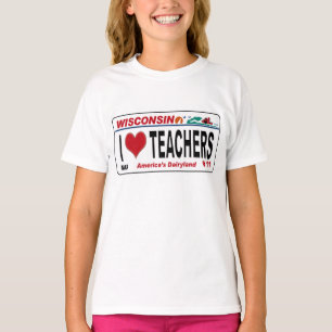 Camiseta Mim professores de <3 Wisconsin