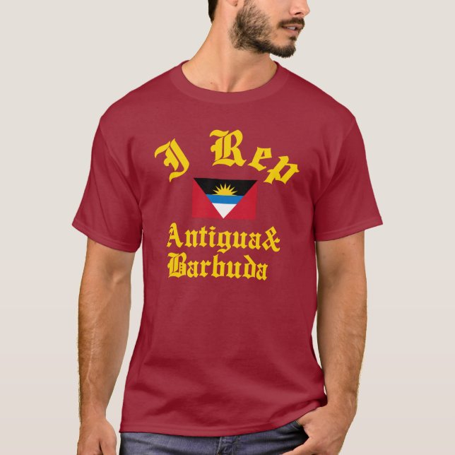 Camiseta Mim representante Antígua e Barbuda (Frente)
