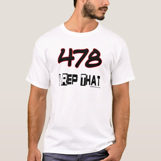 Camiseta Mim representante esse código de área 478 (Frente)