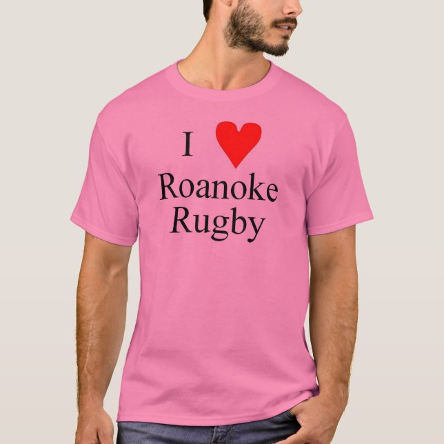 Camiseta Mim rugby de Roanoke do "coração" (Frente)