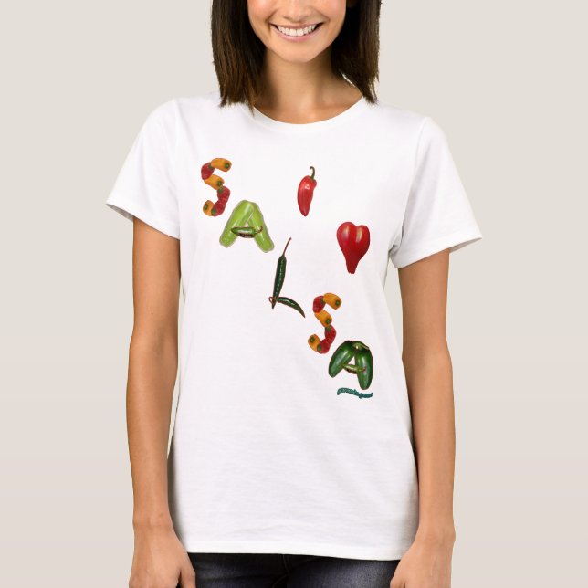 Camiseta Mim salsa do coração (Frente)