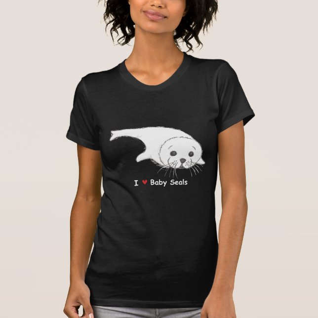 Camiseta Mim selos de bebê do coração (Frente)