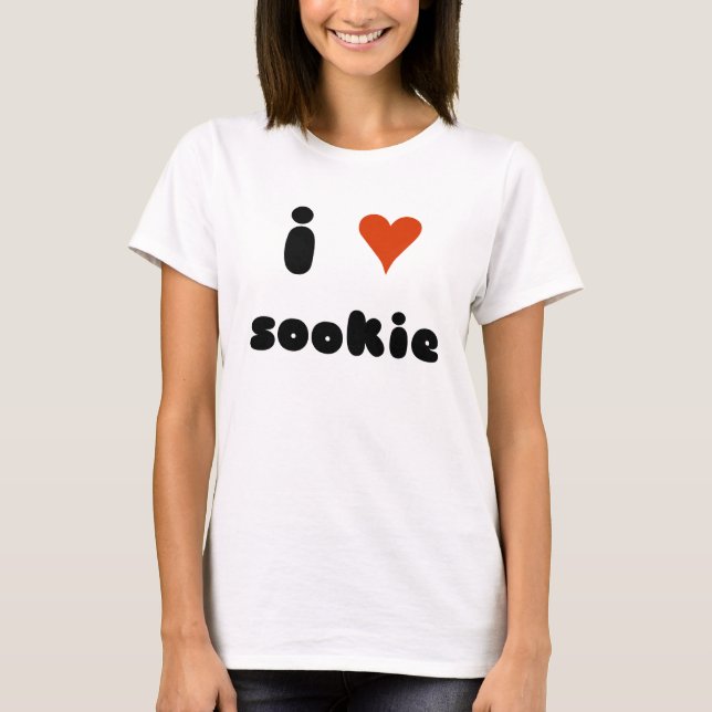 Camiseta mim sookie do coração (escuro) (Frente)