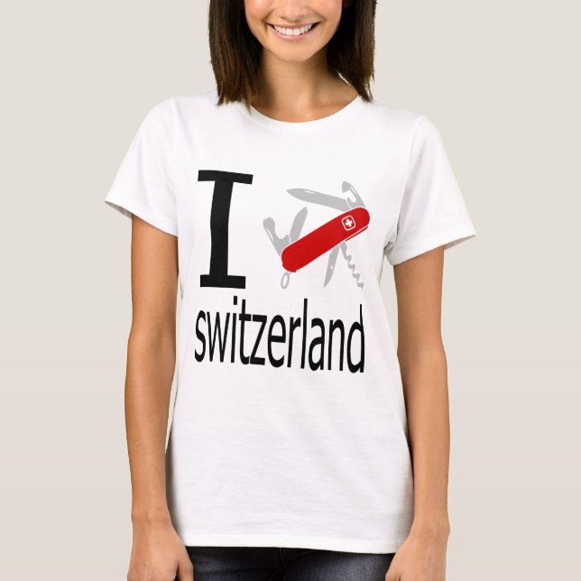 Camiseta Mim suiça do coração (Frente)
