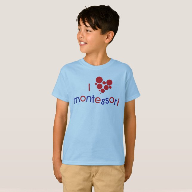 Camiseta Mim T da juventude de <3 Montessori (Frente Completa)