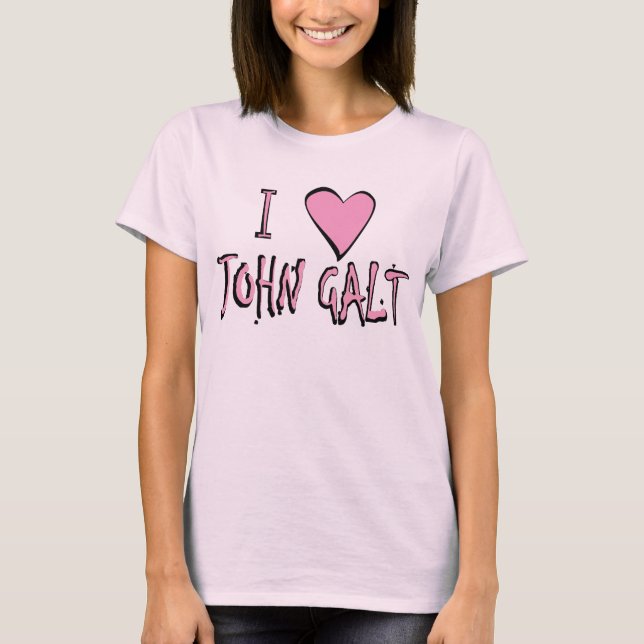 Camiseta Mim T de John Galt do coração (Frente)