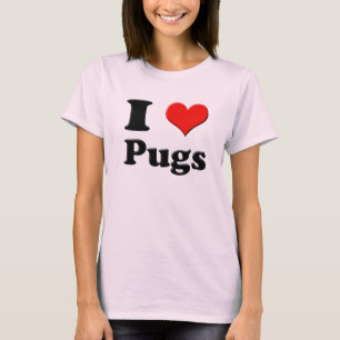 Camiseta Mim T dos Pugs do coração
