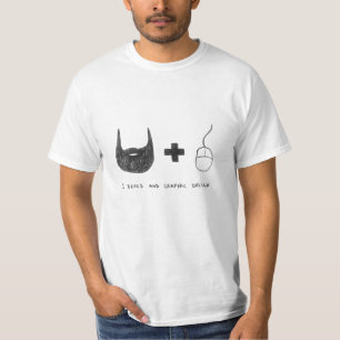 Camiseta "Mim t-shirt da barba e do design gráfico"