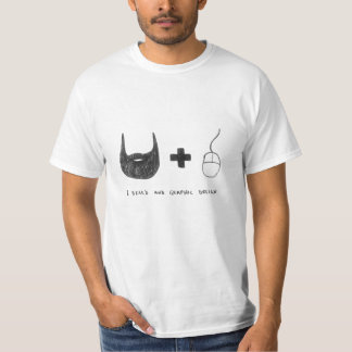 Camiseta "Mim t-shirt da barba e do design gráfico"