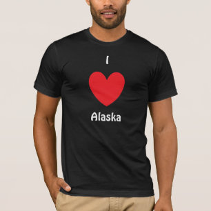 Camiseta Mim t-shirt de Alaska do coração