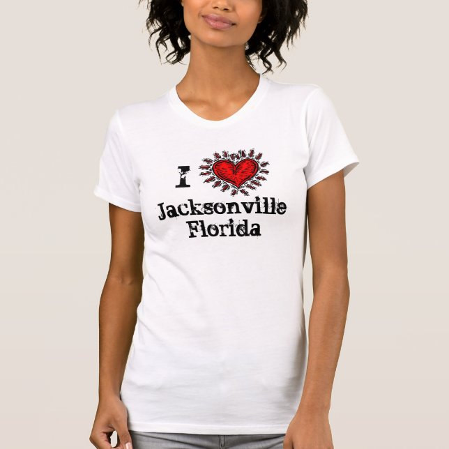 Camiseta Mim t-shirt de Jacksonville Florida do coração (Frente)