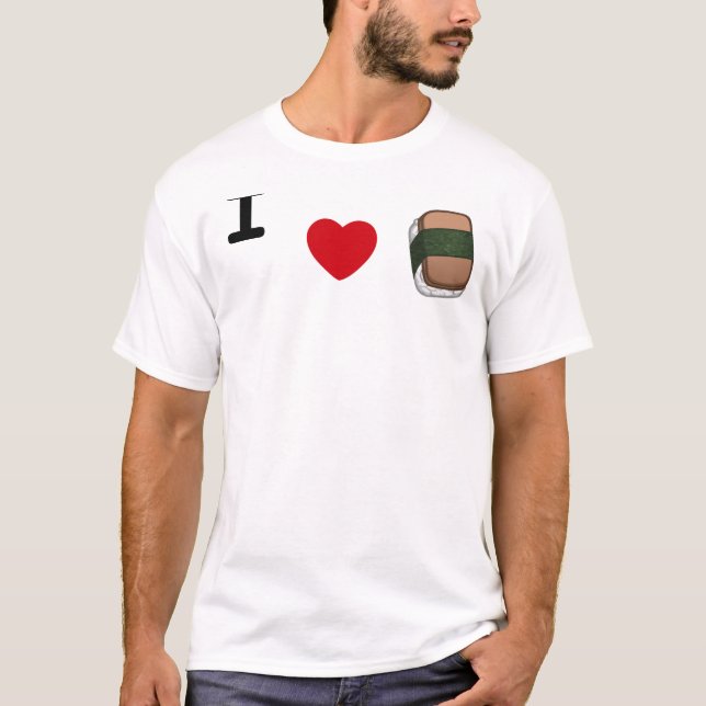Camiseta Mim t-shirt de Musubi do *heart* (branco) (Frente)