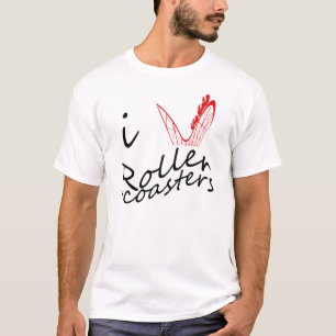 Camiseta mim t-shirt dos roller coaster do coração
