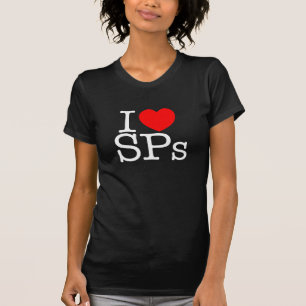 Camiseta Mim t-shirt fêmea escuro do SPs do coração