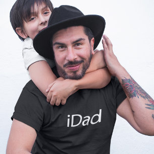 Camiseta mim t-shirt preto do pai (iDad) - presente do dia