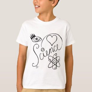 Camiseta Mim t-shirt preto e branco tirado mão da ciência
