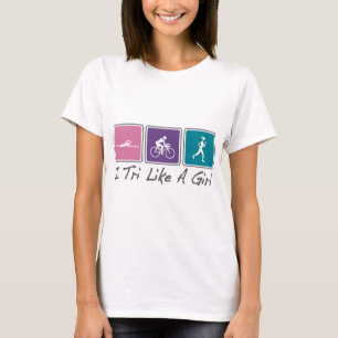 Camiseta mim tri como uma menina (Triathlete)