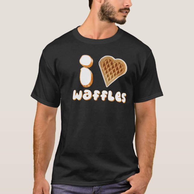Camiseta Mim Waffles do coração (amor) (Frente)