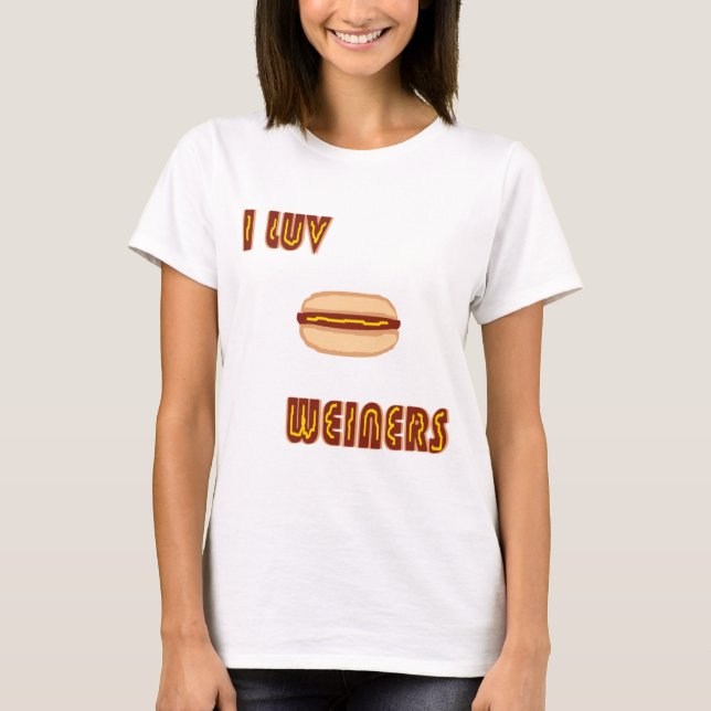 Camiseta mim weiners do luv (Frente)
