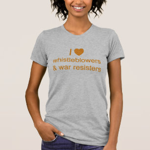 Camiseta Mim Whistleblowers (do coração) e resistente da