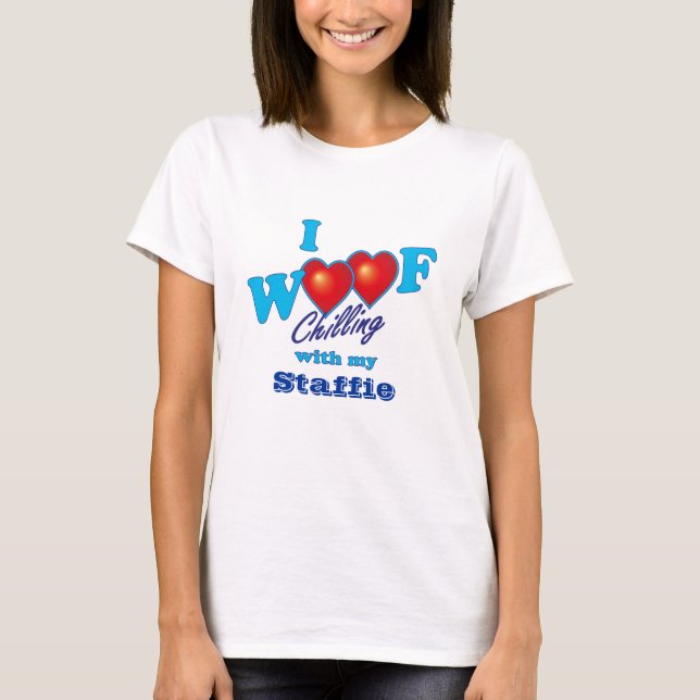 Camiseta Mim Woof Staffies (Frente)