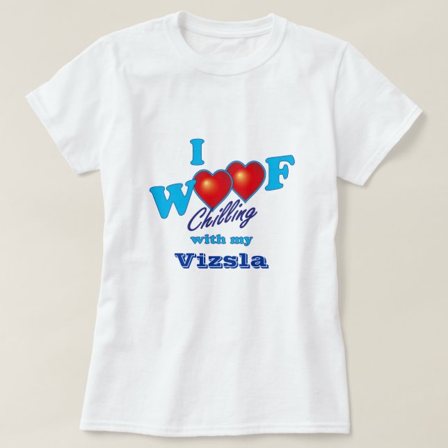 Camiseta Mim Woof Vizsla (Frente do Design)
