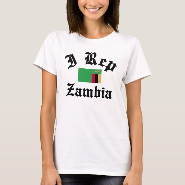 Camiseta Mim Zâmbia do representante (Frente)