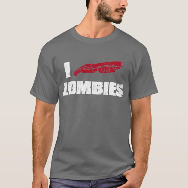 Camiseta mim zombis da espingarda (Frente)
