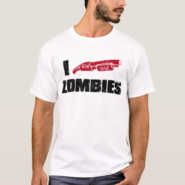 Camiseta mim zombis da espingarda (Frente)