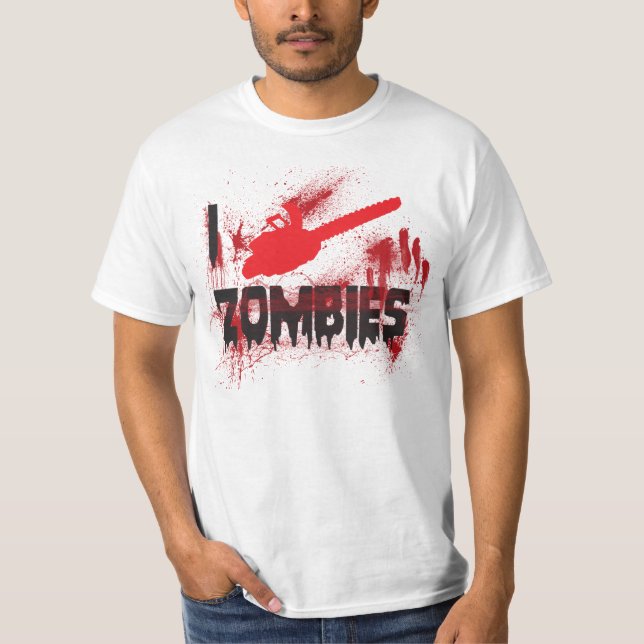Camiseta Mim zombis da "serra de cadeia" (Frente)