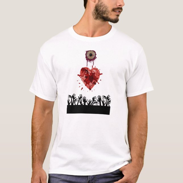 Camiseta Mim zombis do coração (Frente)