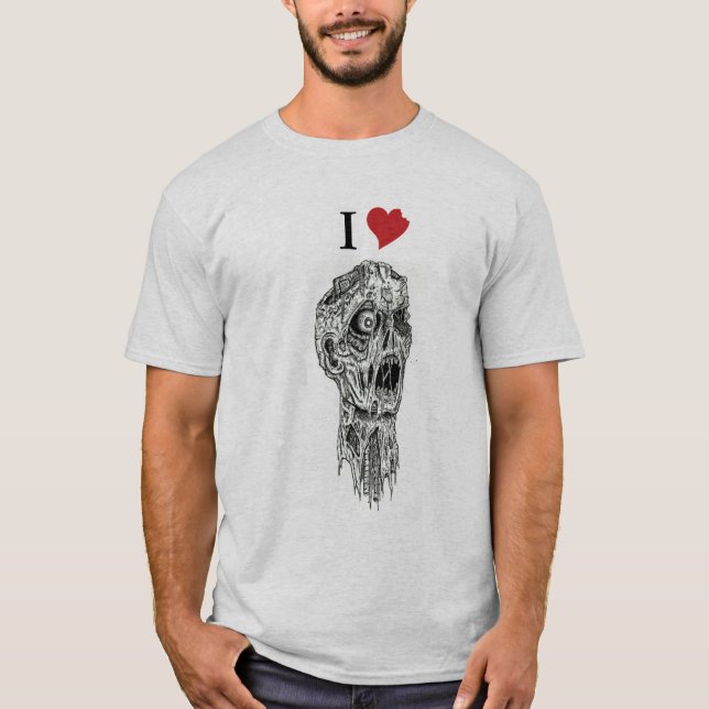 Camiseta Mim zombis do coração (Frente)