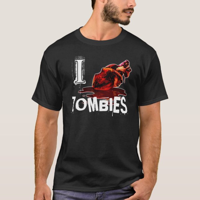 Camiseta MIM ZOMBIS do CORAÇÃO - preto/branco (Frente)