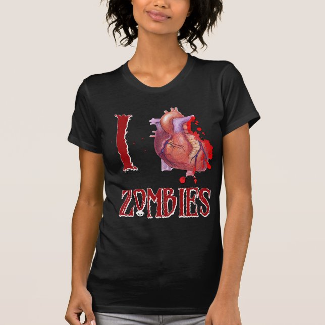 Camiseta Mim zombis do *heart* (Frente)