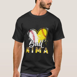 Camiseta Mima da Família de Combinação de Esporte Softball 