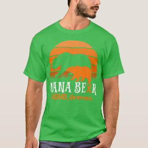 Camiseta Mimi Bear ADHD Mãe Dia Nacional de Consciência ADH