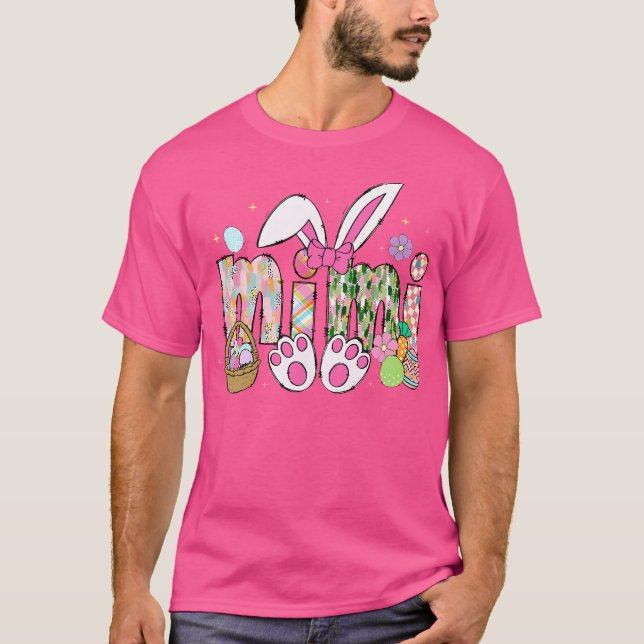 Camiseta Mimi Bunny Rabbit Easter Grandma Egg Hunt Family M (Frente)