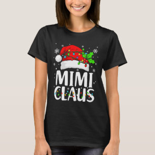 Camiseta Mimi Claus Mostra Luzes De Natal Mães Da Família P