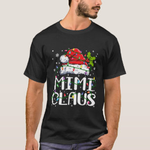 Camiseta Mimi Claus Mostra Luzes De Natal Mães Da Família P