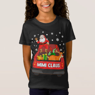 Camiseta Mimi Claus Red Truck Papais noeis Reindeer Elf Nat