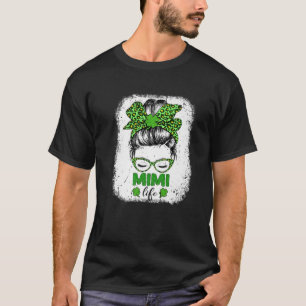 Camiseta Mimi Clover Messy Bun Leopard Rua engraçada D de P