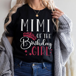 Camiseta Mimi da família de namorados da garota de aniversá