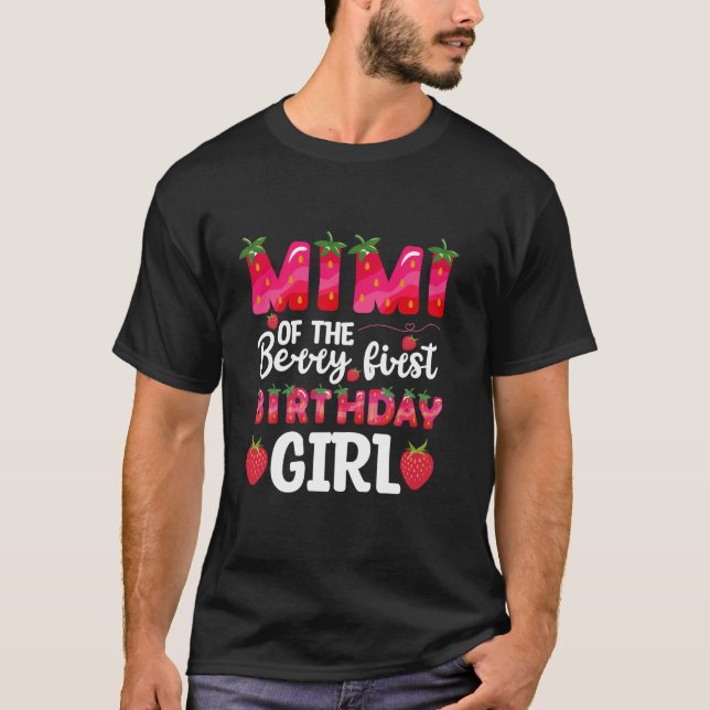 Camiseta Mimi Da Primeira Garota De Aniversário Da Berry Lo (Frente)